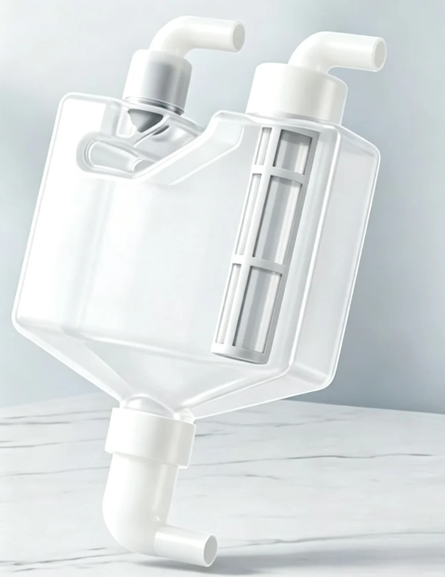 Compact self-priming sewage pump